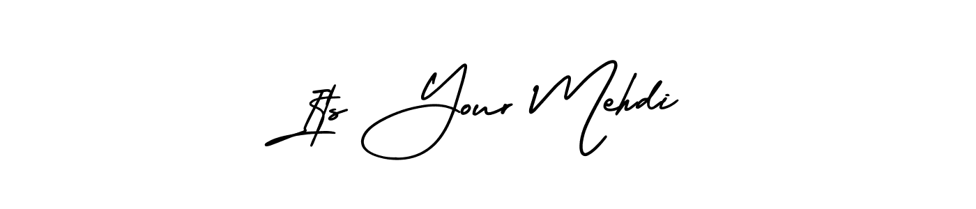 Similarly AmerikaSignatureDemo-Regular is the best handwritten signature design. Signature creator online .You can use it as an online autograph creator for name Its Your Mehdi. Its Your Mehdi signature style 3 images and pictures png