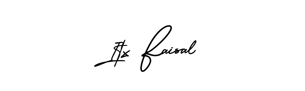 You should practise on your own different ways (AmerikaSignatureDemo-Regular) to write your name (Itx Faisal) in signature. don't let someone else do it for you. Itx Faisal signature style 3 images and pictures png