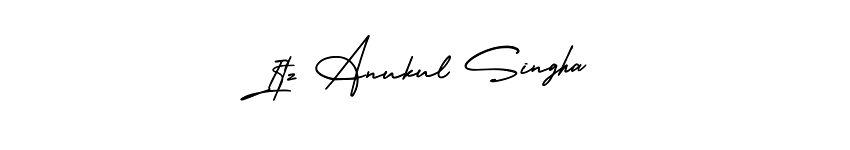 Design your own signature with our free online signature maker. With this signature software, you can create a handwritten (AmerikaSignatureDemo-Regular) signature for name Itz Anukul Singha. Itz Anukul Singha signature style 3 images and pictures png