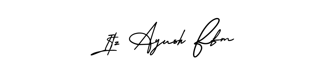 How to make Itz Ayush Ffm name signature. Use AmerikaSignatureDemo-Regular style for creating short signs online. This is the latest handwritten sign. Itz Ayush Ffm signature style 3 images and pictures png