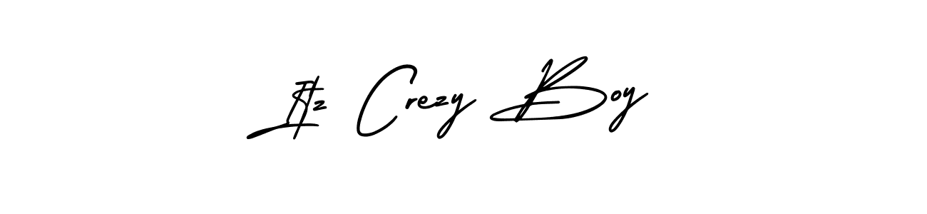 AmerikaSignatureDemo-Regular is a professional signature style that is perfect for those who want to add a touch of class to their signature. It is also a great choice for those who want to make their signature more unique. Get Itz Crezy Boy name to fancy signature for free. Itz Crezy Boy signature style 3 images and pictures png