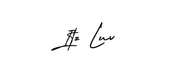 How to make Itz Luv name signature. Use AmerikaSignatureDemo-Regular style for creating short signs online. This is the latest handwritten sign. Itz Luv signature style 3 images and pictures png