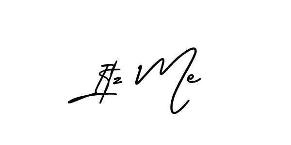 You should practise on your own different ways (AmerikaSignatureDemo-Regular) to write your name (Itz Me) in signature. don't let someone else do it for you. Itz Me signature style 3 images and pictures png
