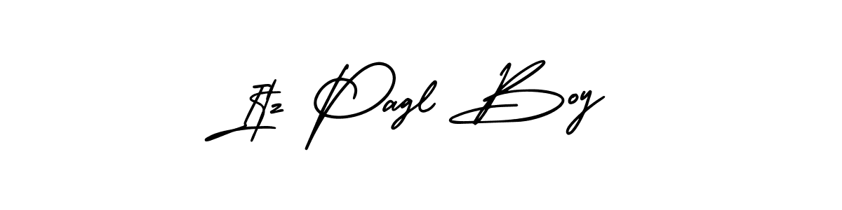 Create a beautiful signature design for name Itz Pagl Boy. With this signature (AmerikaSignatureDemo-Regular) fonts, you can make a handwritten signature for free. Itz Pagl Boy signature style 3 images and pictures png