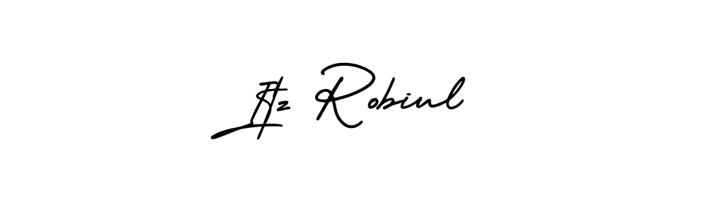 Use a signature maker to create a handwritten signature online. With this signature software, you can design (AmerikaSignatureDemo-Regular) your own signature for name Itz Robiul. Itz Robiul signature style 3 images and pictures png