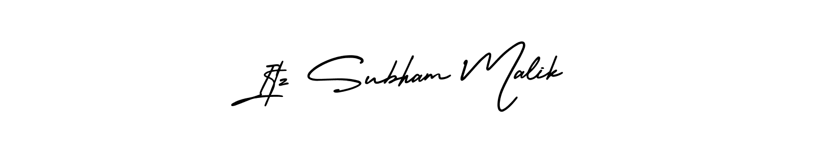 How to make Itz Subham Malik signature? AmerikaSignatureDemo-Regular is a professional autograph style. Create handwritten signature for Itz Subham Malik name. Itz Subham Malik signature style 3 images and pictures png