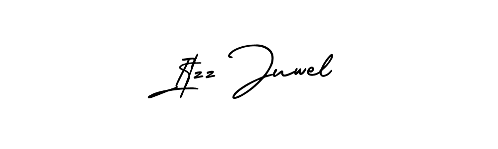 How to make Itzz Juwel name signature. Use AmerikaSignatureDemo-Regular style for creating short signs online. This is the latest handwritten sign. Itzz Juwel signature style 3 images and pictures png