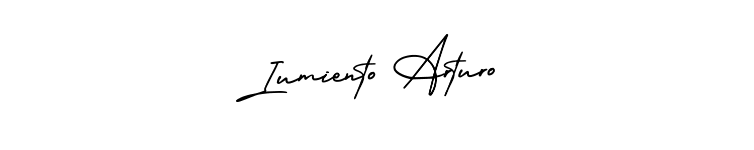 Create a beautiful signature design for name Iumiento Arturo. With this signature (AmerikaSignatureDemo-Regular) fonts, you can make a handwritten signature for free. Iumiento Arturo signature style 3 images and pictures png