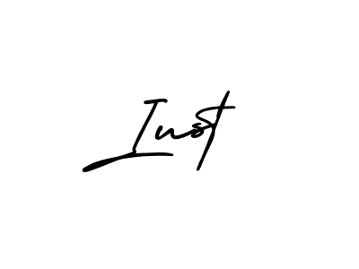 How to make Iust signature? AmerikaSignatureDemo-Regular is a professional autograph style. Create handwritten signature for Iust name. Iust signature style 3 images and pictures png