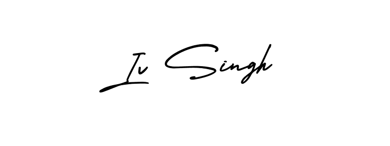 How to Draw Iv Singh signature style? AmerikaSignatureDemo-Regular is a latest design signature styles for name Iv Singh. Iv Singh signature style 3 images and pictures png