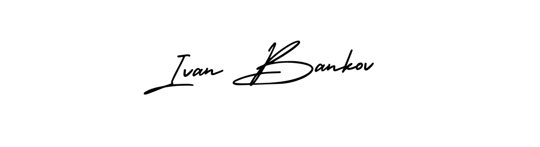 The best way (AmerikaSignatureDemo-Regular) to make a short signature is to pick only two or three words in your name. The name Ivan Bankov include a total of six letters. For converting this name. Ivan Bankov signature style 3 images and pictures png