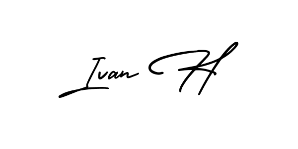 if you are searching for the best signature style for your name Ivan H. so please give up your signature search. here we have designed multiple signature styles  using AmerikaSignatureDemo-Regular. Ivan H signature style 3 images and pictures png