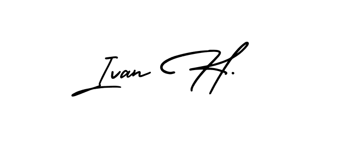 if you are searching for the best signature style for your name Ivan H.. so please give up your signature search. here we have designed multiple signature styles  using AmerikaSignatureDemo-Regular. Ivan H. signature style 3 images and pictures png
