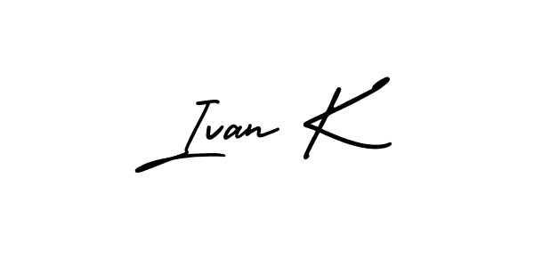 Use a signature maker to create a handwritten signature online. With this signature software, you can design (AmerikaSignatureDemo-Regular) your own signature for name Ivan K. Ivan K signature style 3 images and pictures png