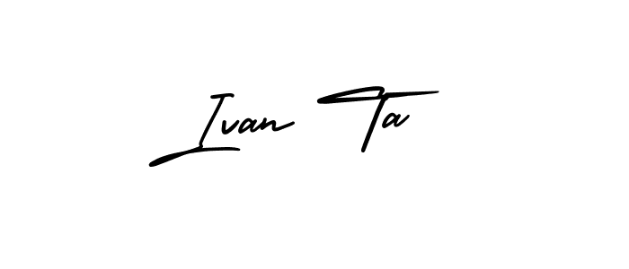 How to make Ivan Ta signature? AmerikaSignatureDemo-Regular is a professional autograph style. Create handwritten signature for Ivan Ta name. Ivan Ta signature style 3 images and pictures png