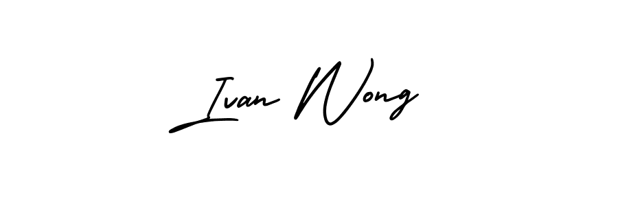 How to make Ivan Wong name signature. Use AmerikaSignatureDemo-Regular style for creating short signs online. This is the latest handwritten sign. Ivan Wong signature style 3 images and pictures png