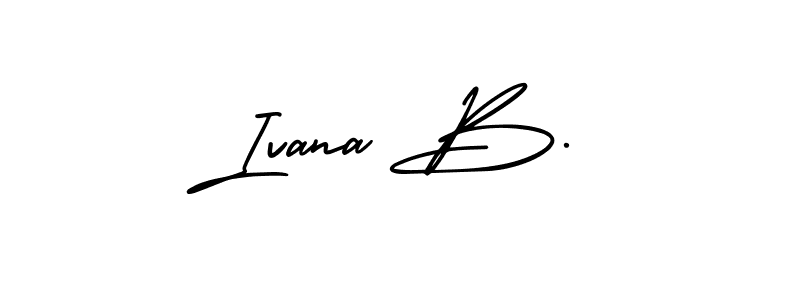 Design your own signature with our free online signature maker. With this signature software, you can create a handwritten (AmerikaSignatureDemo-Regular) signature for name Ivana B.. Ivana B. signature style 3 images and pictures png