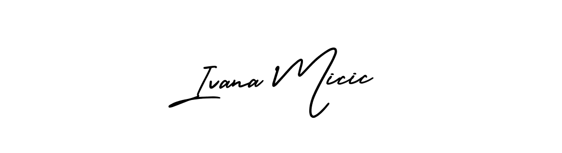 The best way (AmerikaSignatureDemo-Regular) to make a short signature is to pick only two or three words in your name. The name Ivana Micic include a total of six letters. For converting this name. Ivana Micic signature style 3 images and pictures png