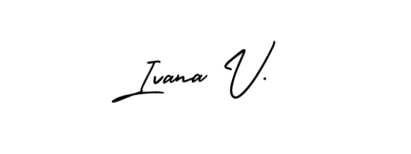 It looks lik you need a new signature style for name Ivana V.. Design unique handwritten (AmerikaSignatureDemo-Regular) signature with our free signature maker in just a few clicks. Ivana V. signature style 3 images and pictures png