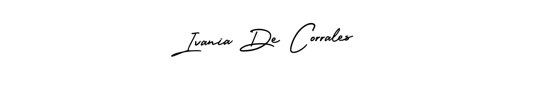Check out images of Autograph of Ivania De Corrales name. Actor Ivania De Corrales Signature Style. AmerikaSignatureDemo-Regular is a professional sign style online. Ivania De Corrales signature style 3 images and pictures png