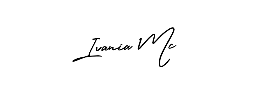 How to make Ivania Mc signature? AmerikaSignatureDemo-Regular is a professional autograph style. Create handwritten signature for Ivania Mc name. Ivania Mc signature style 3 images and pictures png