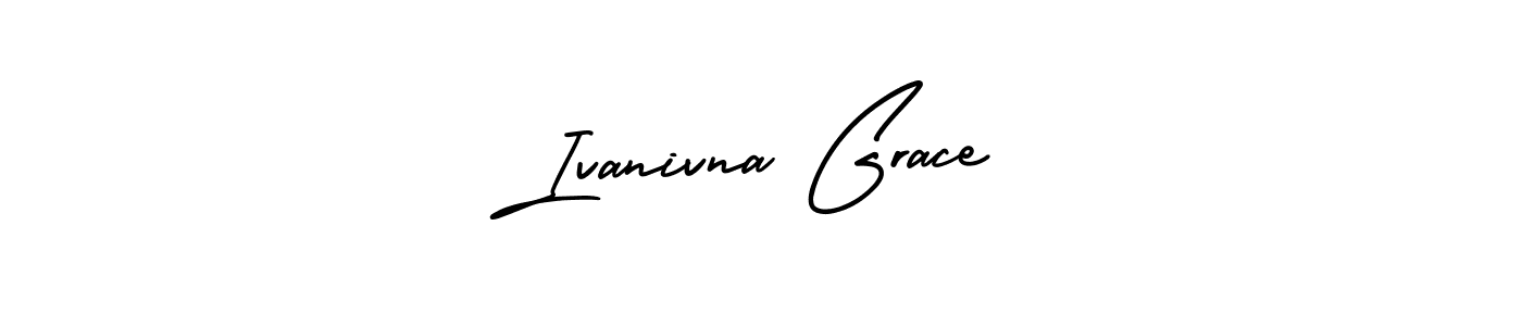 The best way (AmerikaSignatureDemo-Regular) to make a short signature is to pick only two or three words in your name. The name Ivanivna Grace include a total of six letters. For converting this name. Ivanivna Grace signature style 3 images and pictures png
