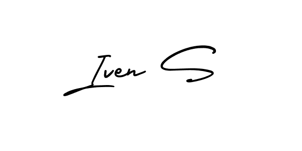 Iven S stylish signature style. Best Handwritten Sign (AmerikaSignatureDemo-Regular) for my name. Handwritten Signature Collection Ideas for my name Iven S. Iven S signature style 3 images and pictures png