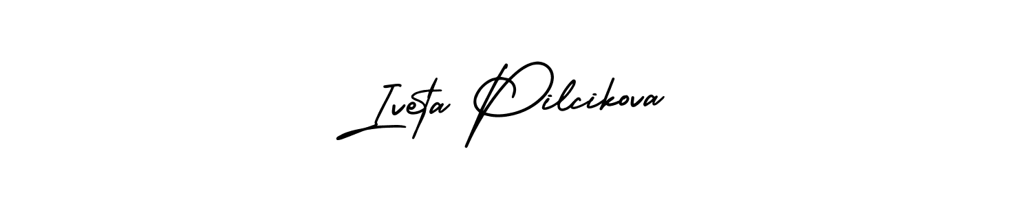 How to make Iveta Pilcikova name signature. Use AmerikaSignatureDemo-Regular style for creating short signs online. This is the latest handwritten sign. Iveta Pilcikova signature style 3 images and pictures png