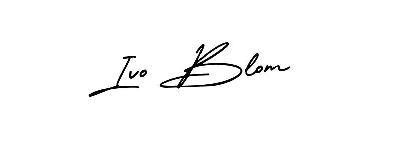 Design your own signature with our free online signature maker. With this signature software, you can create a handwritten (AmerikaSignatureDemo-Regular) signature for name Ivo Blom. Ivo Blom signature style 3 images and pictures png