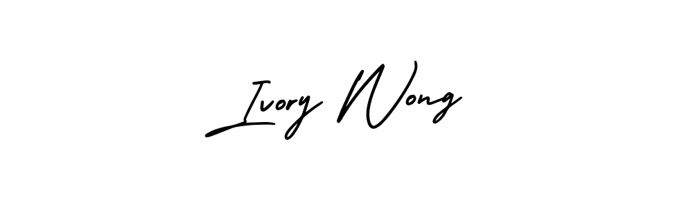 AmerikaSignatureDemo-Regular is a professional signature style that is perfect for those who want to add a touch of class to their signature. It is also a great choice for those who want to make their signature more unique. Get Ivory Wong name to fancy signature for free. Ivory Wong signature style 3 images and pictures png