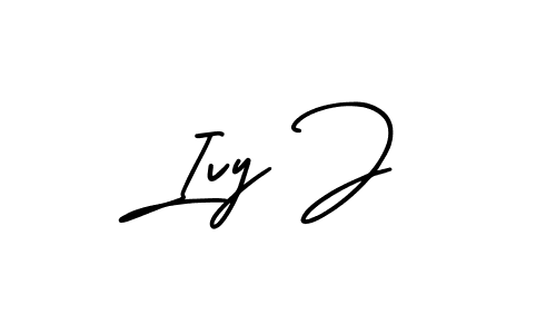 Design your own signature with our free online signature maker. With this signature software, you can create a handwritten (AmerikaSignatureDemo-Regular) signature for name Ivy J. Ivy J signature style 3 images and pictures png