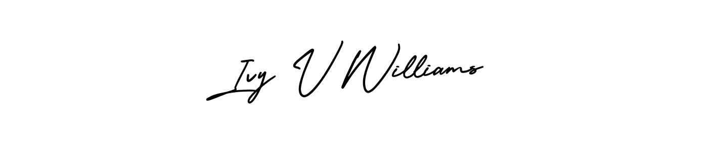 Design your own signature with our free online signature maker. With this signature software, you can create a handwritten (AmerikaSignatureDemo-Regular) signature for name Ivy V Williams. Ivy V Williams signature style 3 images and pictures png