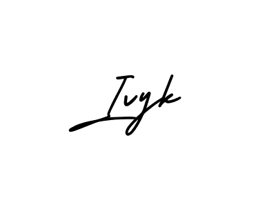Similarly AmerikaSignatureDemo-Regular is the best handwritten signature design. Signature creator online .You can use it as an online autograph creator for name Ivyk. Ivyk signature style 3 images and pictures png