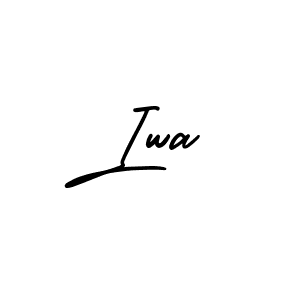 Iwa stylish signature style. Best Handwritten Sign (AmerikaSignatureDemo-Regular) for my name. Handwritten Signature Collection Ideas for my name Iwa. Iwa signature style 3 images and pictures png