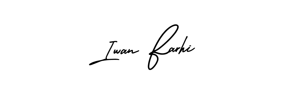 Create a beautiful signature design for name Iwan Farhi. With this signature (AmerikaSignatureDemo-Regular) fonts, you can make a handwritten signature for free. Iwan Farhi signature style 3 images and pictures png