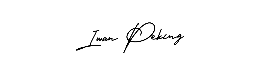 Design your own signature with our free online signature maker. With this signature software, you can create a handwritten (AmerikaSignatureDemo-Regular) signature for name Iwan Peking. Iwan Peking signature style 3 images and pictures png