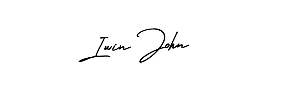 It looks lik you need a new signature style for name Iwin John. Design unique handwritten (AmerikaSignatureDemo-Regular) signature with our free signature maker in just a few clicks. Iwin John signature style 3 images and pictures png