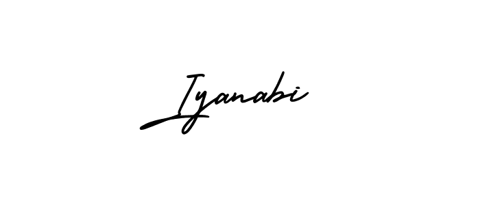 The best way (AmerikaSignatureDemo-Regular) to make a short signature is to pick only two or three words in your name. The name Iyanabi include a total of six letters. For converting this name. Iyanabi signature style 3 images and pictures png