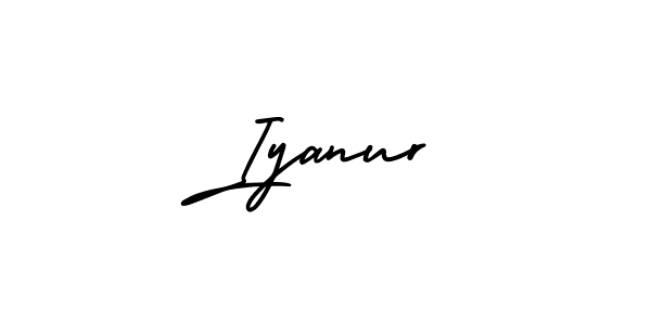 Iyanur stylish signature style. Best Handwritten Sign (AmerikaSignatureDemo-Regular) for my name. Handwritten Signature Collection Ideas for my name Iyanur. Iyanur signature style 3 images and pictures png