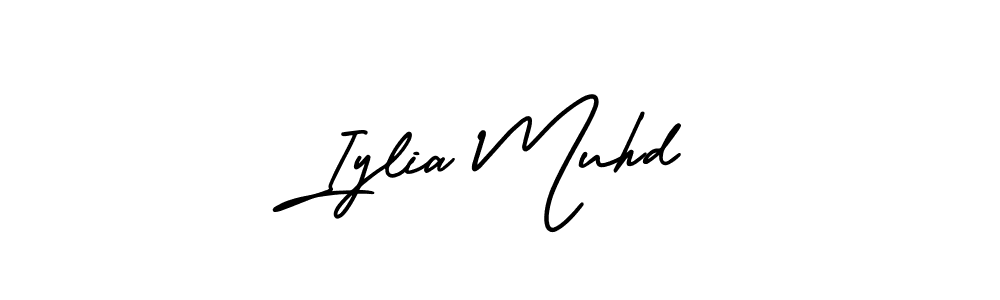 How to make Iylia Muhd name signature. Use AmerikaSignatureDemo-Regular style for creating short signs online. This is the latest handwritten sign. Iylia Muhd signature style 3 images and pictures png