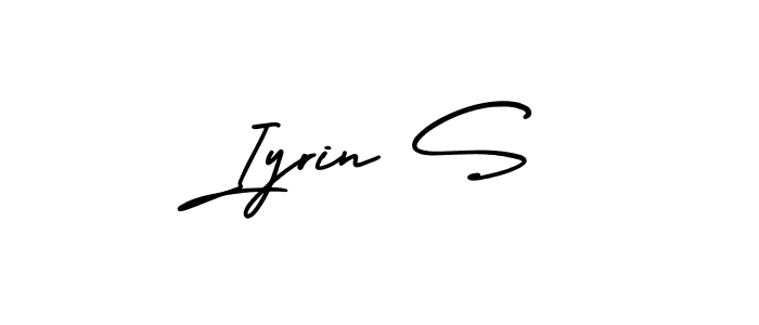 Use a signature maker to create a handwritten signature online. With this signature software, you can design (AmerikaSignatureDemo-Regular) your own signature for name Iyrin S. Iyrin S signature style 3 images and pictures png