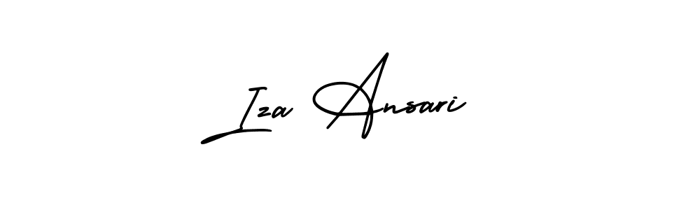 Similarly AmerikaSignatureDemo-Regular is the best handwritten signature design. Signature creator online .You can use it as an online autograph creator for name Iza Ansari. Iza Ansari signature style 3 images and pictures png