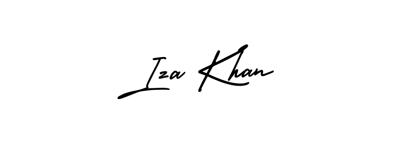 Design your own signature with our free online signature maker. With this signature software, you can create a handwritten (AmerikaSignatureDemo-Regular) signature for name Iza Khan. Iza Khan signature style 3 images and pictures png