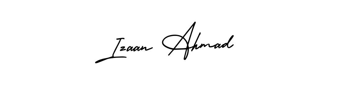if you are searching for the best signature style for your name Izaan Ahmad. so please give up your signature search. here we have designed multiple signature styles  using AmerikaSignatureDemo-Regular. Izaan Ahmad signature style 3 images and pictures png