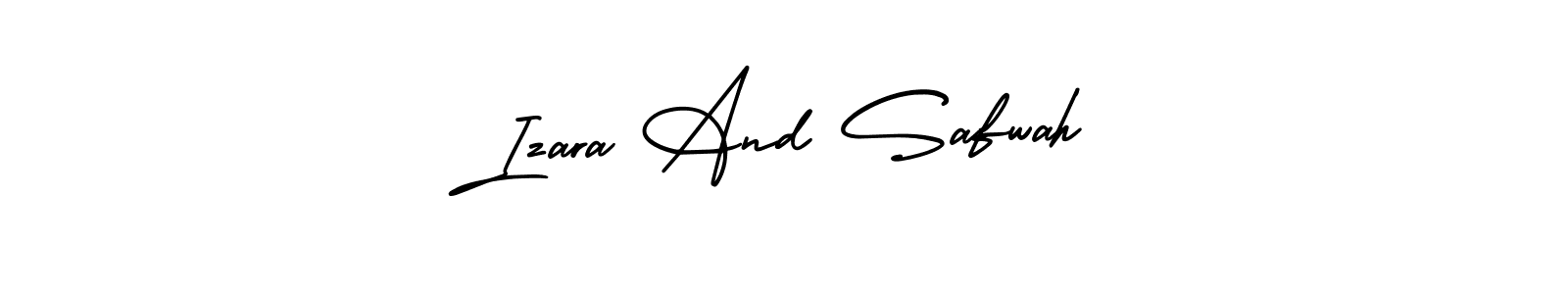 Also You can easily find your signature by using the search form. We will create Izara And Safwah name handwritten signature images for you free of cost using AmerikaSignatureDemo-Regular sign style. Izara And Safwah signature style 3 images and pictures png