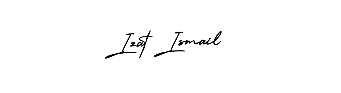 How to make Izat Ismail name signature. Use AmerikaSignatureDemo-Regular style for creating short signs online. This is the latest handwritten sign. Izat Ismail signature style 3 images and pictures png