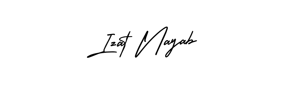 How to Draw Izat Nayab signature style? AmerikaSignatureDemo-Regular is a latest design signature styles for name Izat Nayab. Izat Nayab signature style 3 images and pictures png