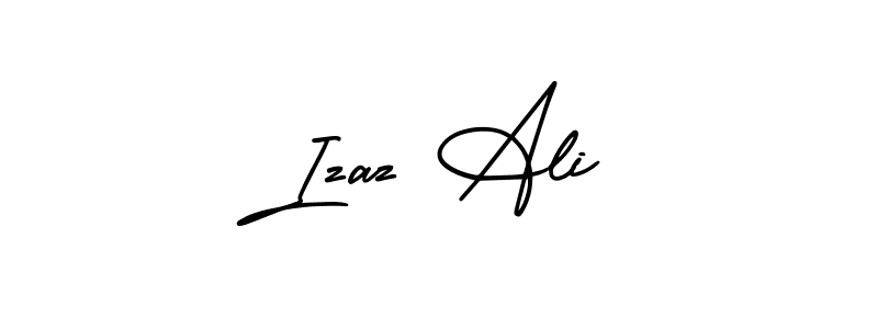 You should practise on your own different ways (AmerikaSignatureDemo-Regular) to write your name (Izaz Ali) in signature. don't let someone else do it for you. Izaz Ali signature style 3 images and pictures png