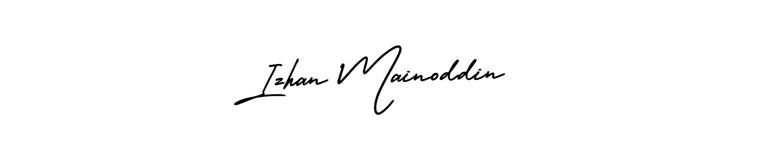 Similarly AmerikaSignatureDemo-Regular is the best handwritten signature design. Signature creator online .You can use it as an online autograph creator for name Izhan Mainoddin. Izhan Mainoddin signature style 3 images and pictures png