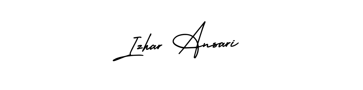 You should practise on your own different ways (AmerikaSignatureDemo-Regular) to write your name (Izhar Ansari) in signature. don't let someone else do it for you. Izhar Ansari signature style 3 images and pictures png